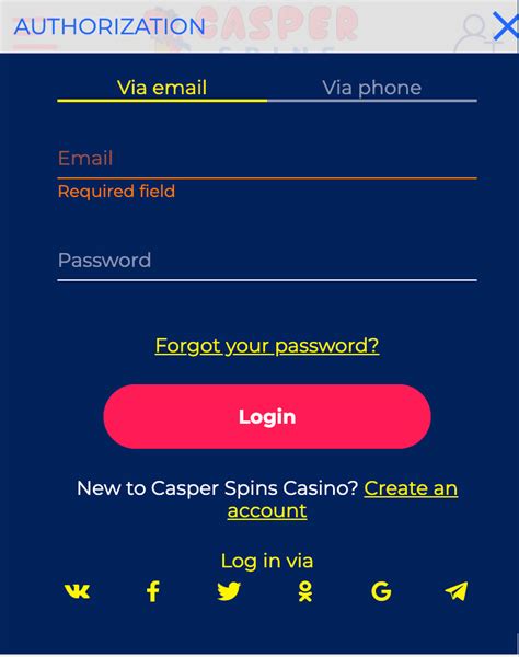Casper spins casino login