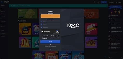 Rxc games casino login